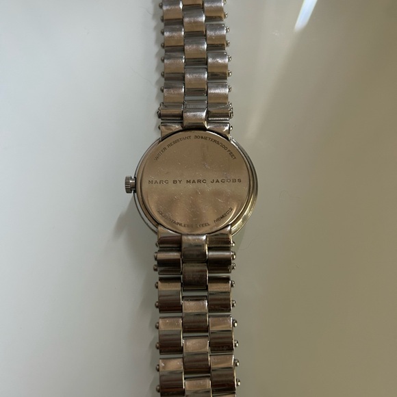 Marc Jacobs Silver-Tone Watch with White Dial